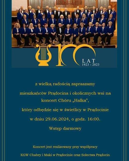 Koncert chóru „Halka” w Prądocinie