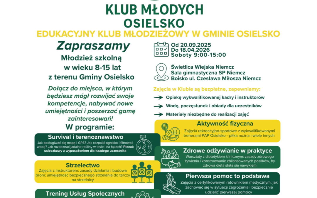 Rekrutacja Klub Młodych Osielsko